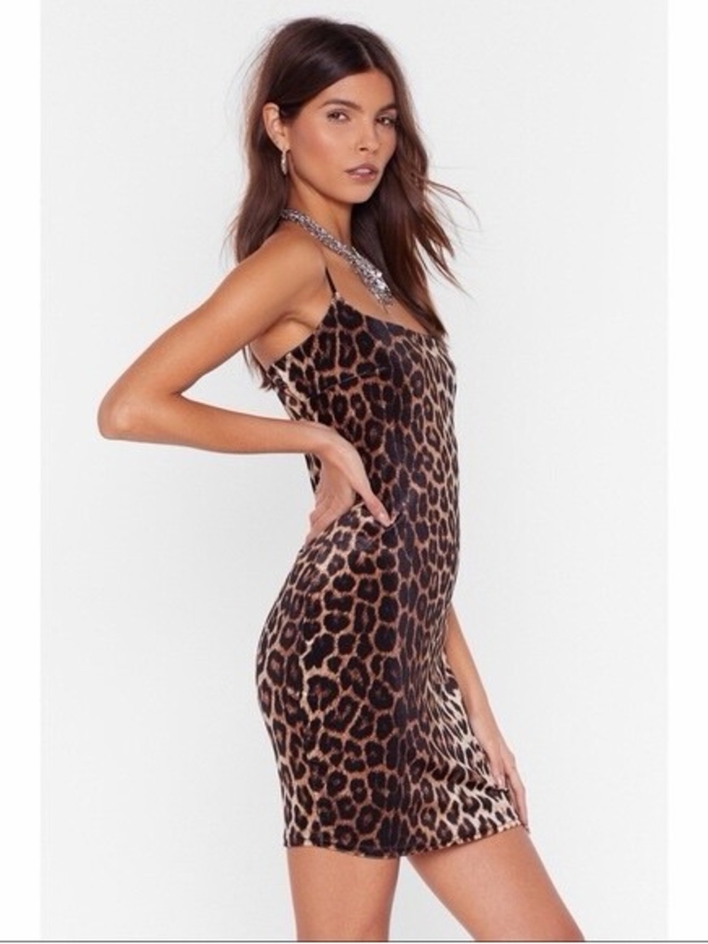 Nasty Gal Leopard Print Mini Dress